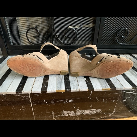 Vince Camuto Taupe Suede Wedges - Picture 6 of 6
